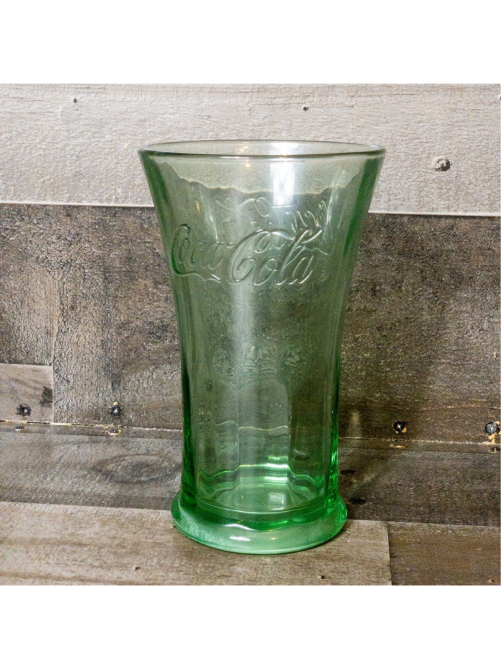 VINTAGE LIBBEY COCA COLA GLEEN FLARED DRINKING GLASS 16 OZ 6.3IN RETRO DINER